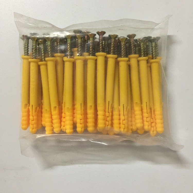 Durable Brick Screw Anchors , Countersunk Head Plastic Hollow Wall Plug