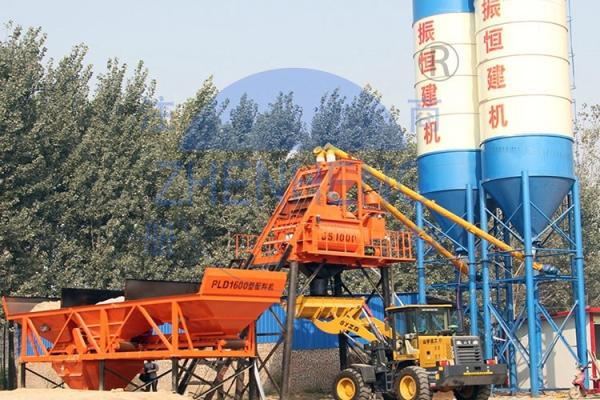 HZS25 Stationary Concrete Batching Plant, Mini Concrete Batching Plant