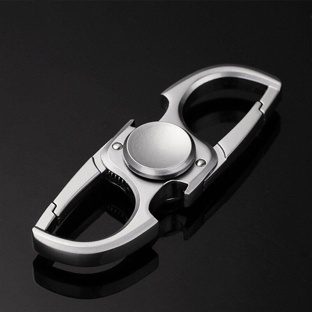 Unisex Metal Keychain Bottle Opener Fidget Spinner Toy for Anxiety and Stress Relief