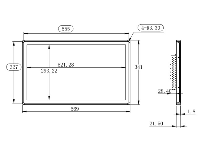 23.6-Inch Linux Embedded Screen for Digital Signage, Facility Management, Transportation Hubs, and Command Centers