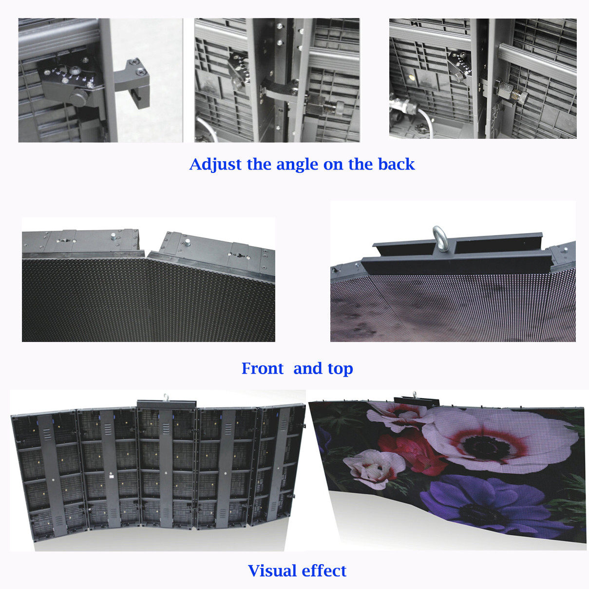 Digital Concert Flexible LED Video Panels P4.81 P3.91 Outside 500x1000 AngLED