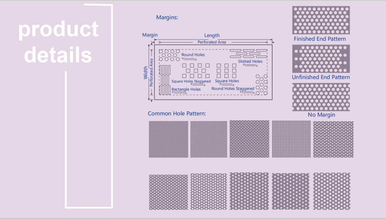 Slotted Perforated Aluminum Sheet Metal Screen 0.3mm - 1.2mm Thickness