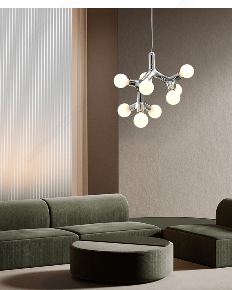 Nordic Copper Chandelier For Dinning Room Modern Living Room Glass Chandelier(WH-MI-444)