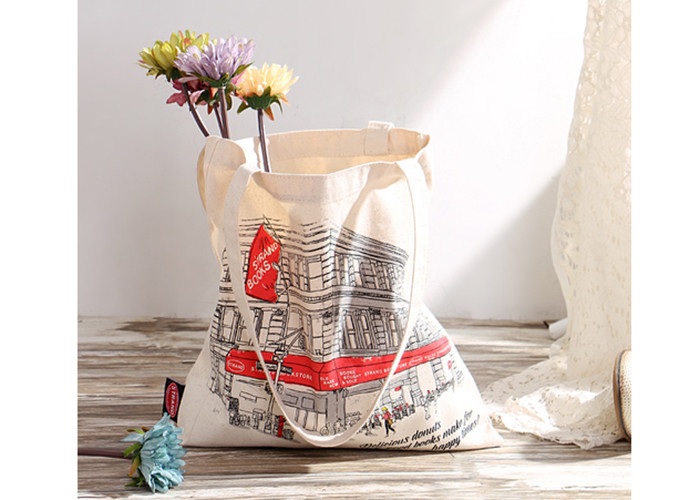 Faddish Personalized Canvas Tote Bags Washable Environmental Protection