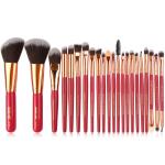 22 Pieces Wood Handle High Quality Makeup Brushes Fan Brush best make up brush