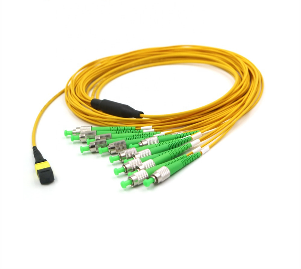 OFNR 12F MPO MTP Patch Cord FC APC Breakout Trunk Cable For Data Center
