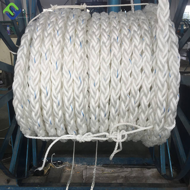 48mm-96mm 8 Strand PP Marine Rope Polypropylene Mooring Floating PP Towing Rope