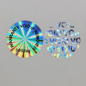China Hot Melt Adhesive Custom Security Stickers With Digital Printing Technology wholesale