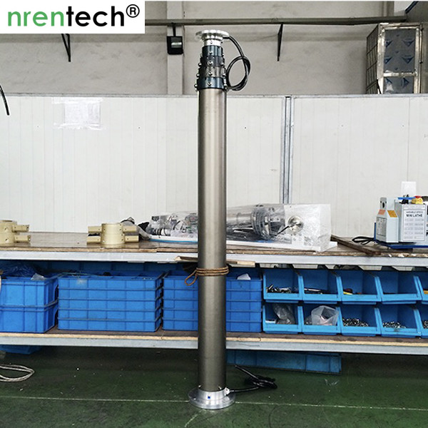6m pneumatic telescopic mast for mobile light tower/ telescoping mast for temporary lighting tower