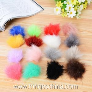 China Wholesale Colorful Fake Rabbit Fur DIY Pom Pom Ball For Handbag Costume Keychain Decoration wholesale