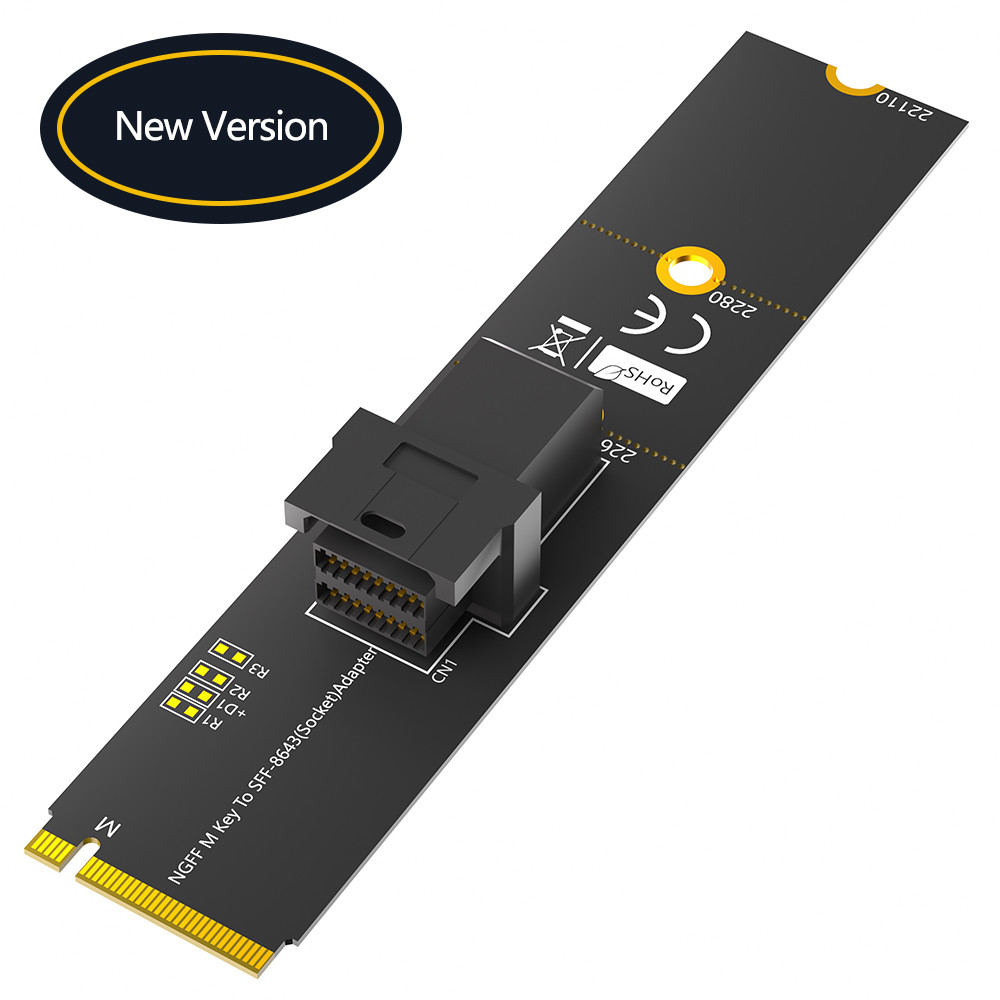 NVMe SSD M.2 Module With Mini SAS HD SFF-8643 Adapter Connector