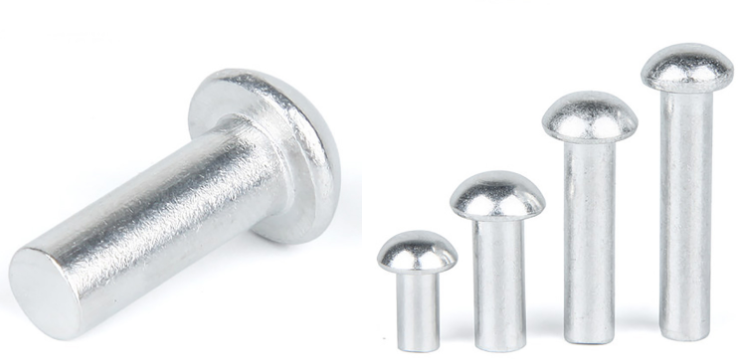GB 867 DIN 660 Stainless Steel Round Head Aluminum Solid Rivets For Construction