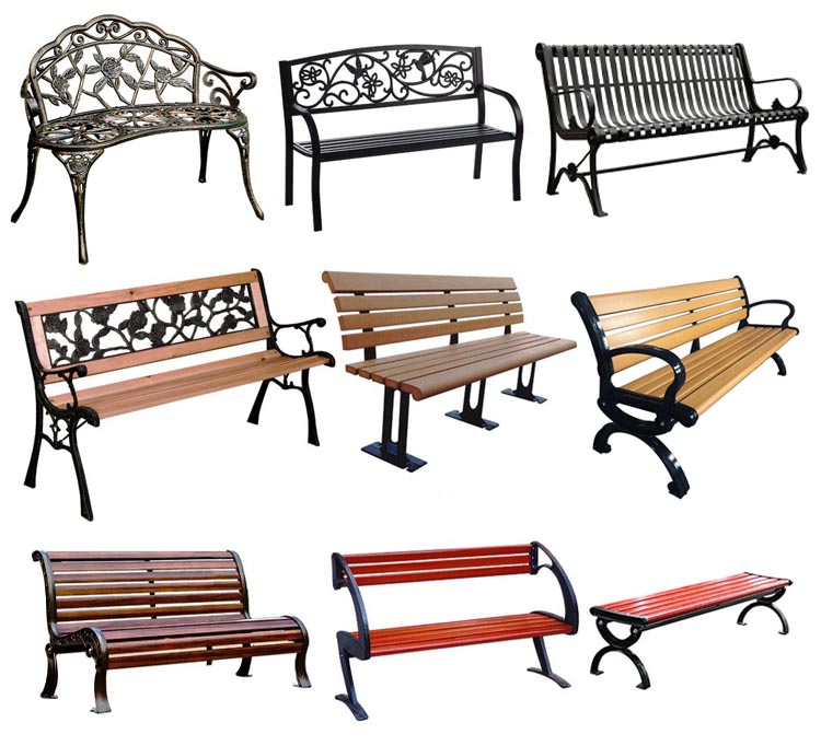 Metal Type Aluminum Love Seat Bench for Outdoor Patio Garden Balcony in Modern Design