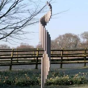 China Outdoor Garden Stainless Steel Pipe Abstract Rotate Metal Sculptures wholesale