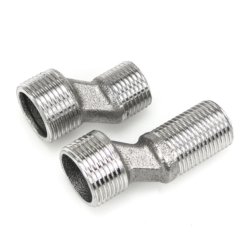 ANSI DIN Pipe Line Accessories Male Female T Shaped Nipple Stainless Steel T Pipe Fittings