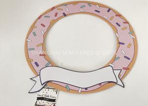 China Kids 18th Birthday Festival Party Decorations Donut Paper Chipboard 15x15'' wholesale