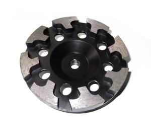China Grit 16# 25# Metal Bond Diamond Wheel With S Shaped Segments wholesale
