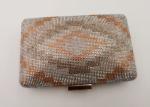 Rainbow Color Champagne Clutch Bag , Crystal & Satin Fabric Box Evening Bags