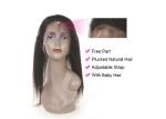 Real 360 Frontal Virgin Hair , Brazilian Lace Frontal Pieces Natural Color