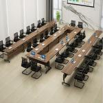 Wooden Classroom Training Room Desks / Foldable Conference Table Tops With