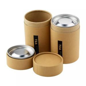 China Kraft Paper Cylinder Container Packaging Eco Friendly Tea Packaging wholesale