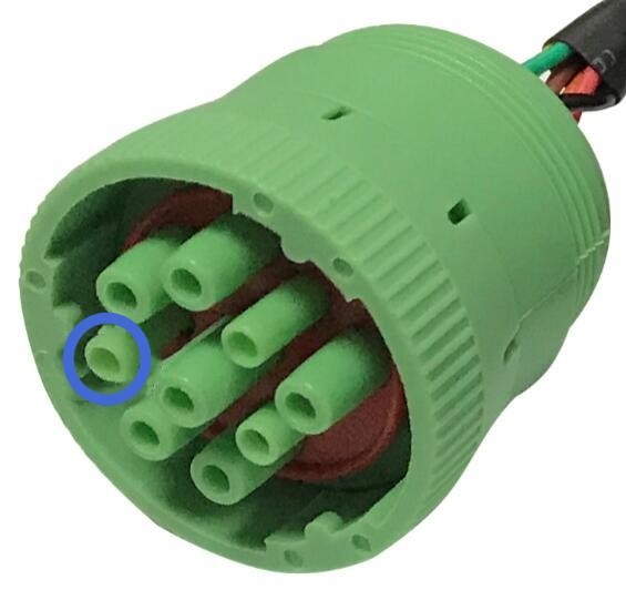 Green J1939 Deutsch 9-Pin Female to J1962 OBD-II OBD 16 Pin Female Adapter