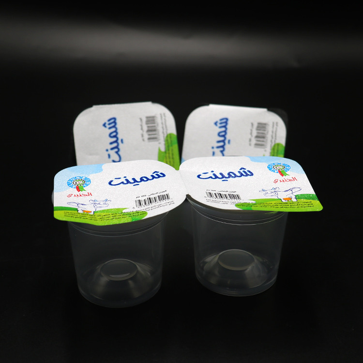 PVC bottles Embossed Aluminum Foil Lids For Yogurt Anti Tear Heat Seal MOPP