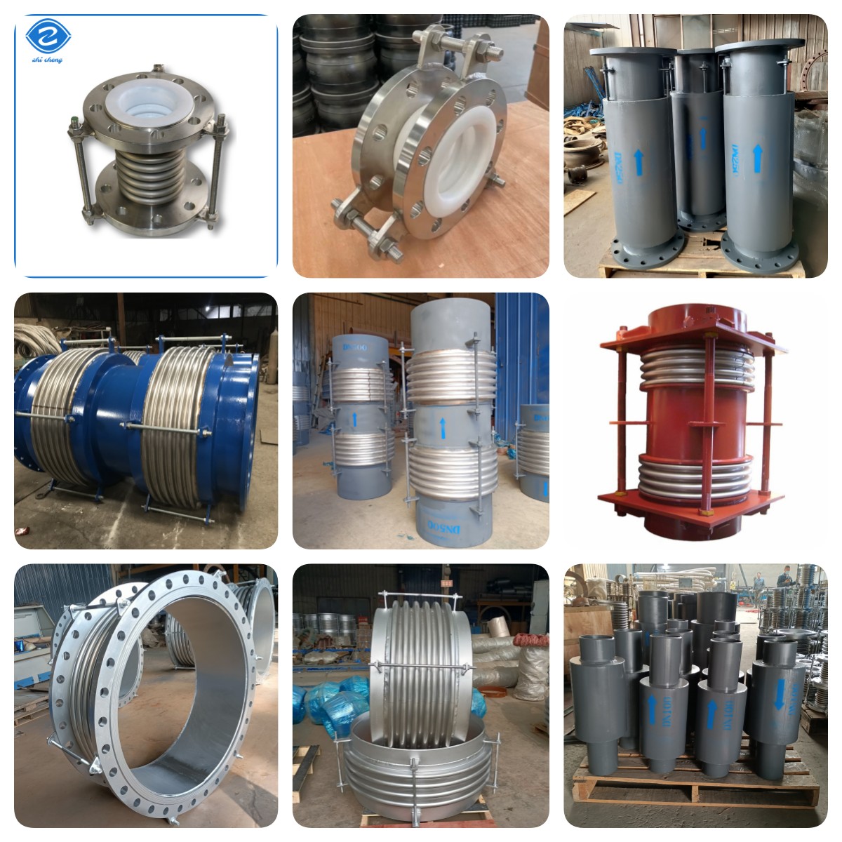 DN32 DN3000mm Expansion Flexible Bellows For Exhaust Fully Lined Tetrafluoro Compensator Water Handling