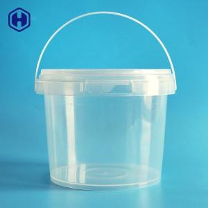 China Butter Biscuits IML Bucket Microwavable Clear Plastic Bucket With Lid wholesale