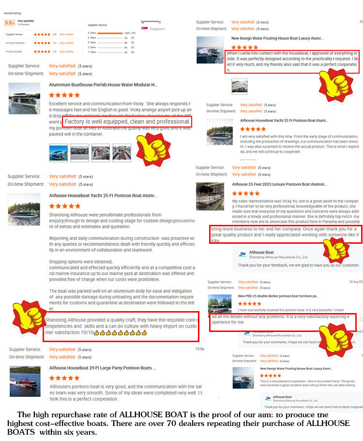11.5m Aluminum Floating Boat Hotel Double Decker With Living Room