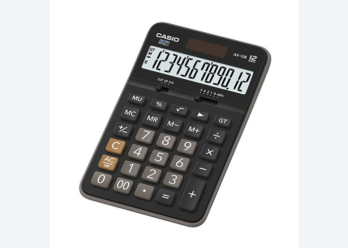 For Authentic Casio AX-12B Calculator 12-digit solar powered business office computer