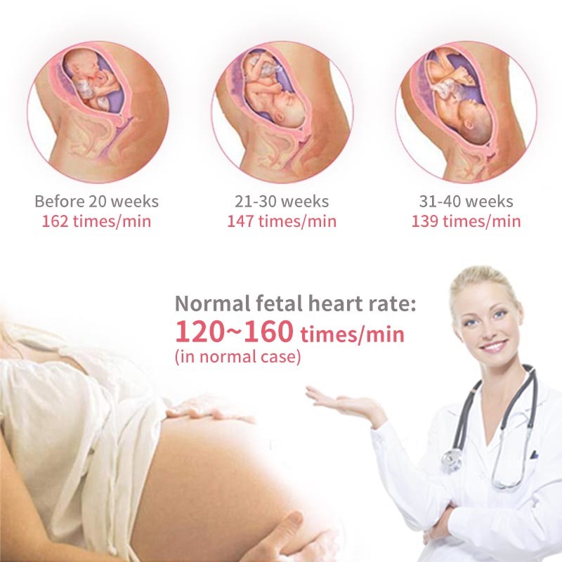 ABS Ultrasonic Home Pregnancy Doppler Baby Heartbeat Pocket Fetal Doppler