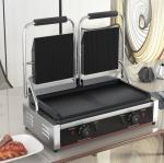 Industrial Double Heads Electric Panini Contact Grill Sandwich Press with