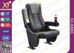 Heavy Duty Steel Mechanism Movie Cinema Theater Chairs Top Grain Italian Leather