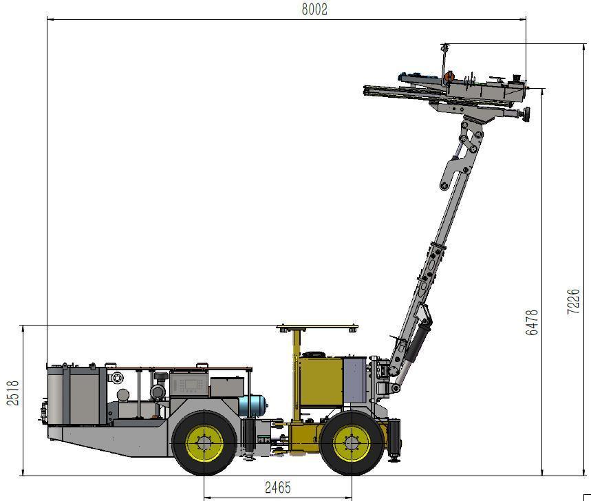 Underground Tunnel Mining Rock Drilling and Blasting Rig
