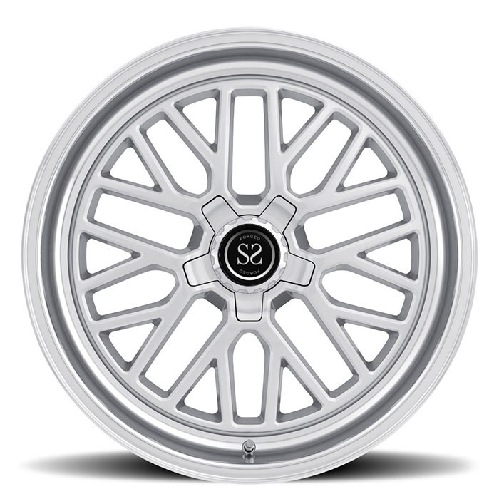 silver aluminium alloy 1 piece forged wheel via jwl standard for car