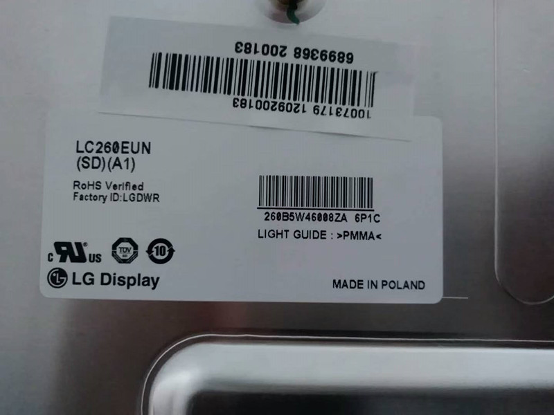 LG Display 26.0" 60PPI1366x768 TFT LCD Panel 350cd/m2 LC260EXN-SDA1