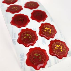 China 3D Dome Epoxy Stickers Crystal Clear Vinyl Stickers UV Resistant wholesale