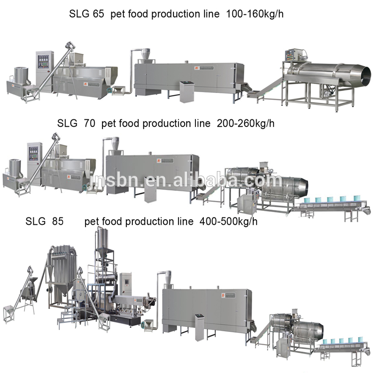 Cat Food Making Machine , Pet Feed Pellet Machine Siemens Motor