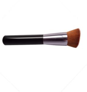 China Black Wooden Handle Single Makeup Brush Soft Dense Synthetic Hair wholesale