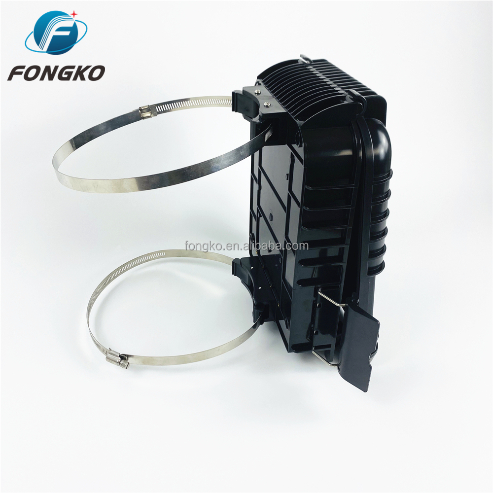 Outdoor Waterproof Black Fiber Optical Fat Ftth Splitter Box Distribution 16 Core