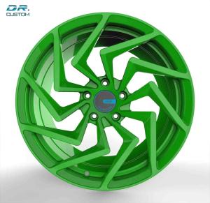 China Green PCD 5x108 19 Inch Wheels ET20 Forged Monoblock Rims wholesale
