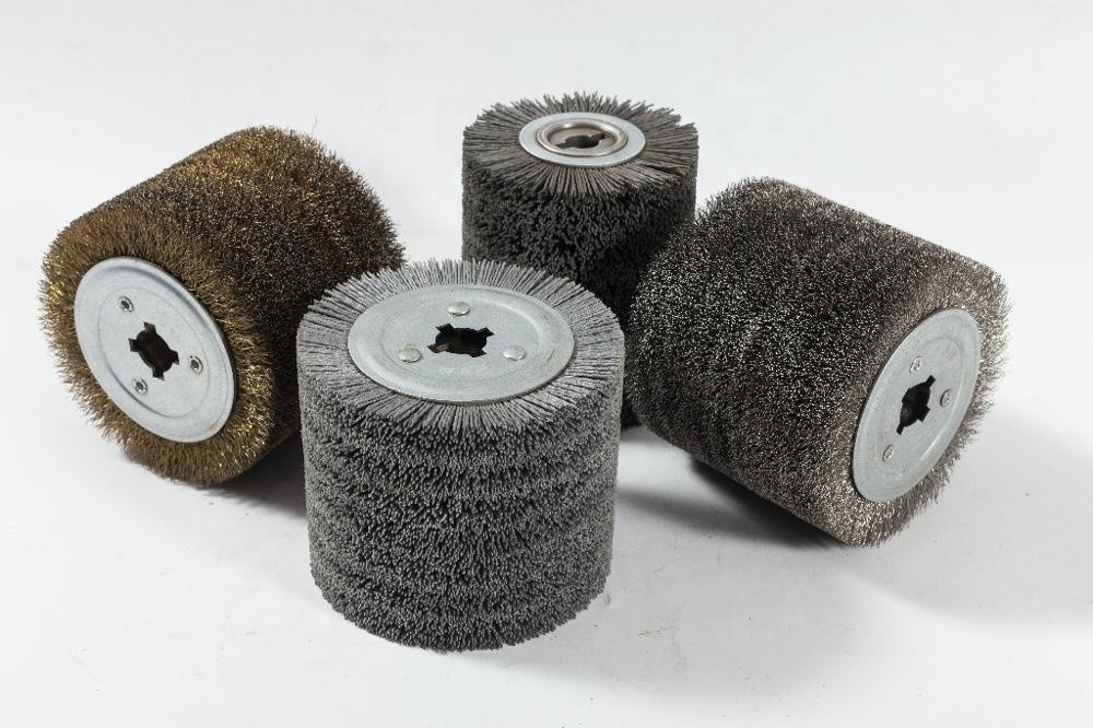 Corrosion Removal Galvanized 15mm Bristle Industrial round nylon brushes