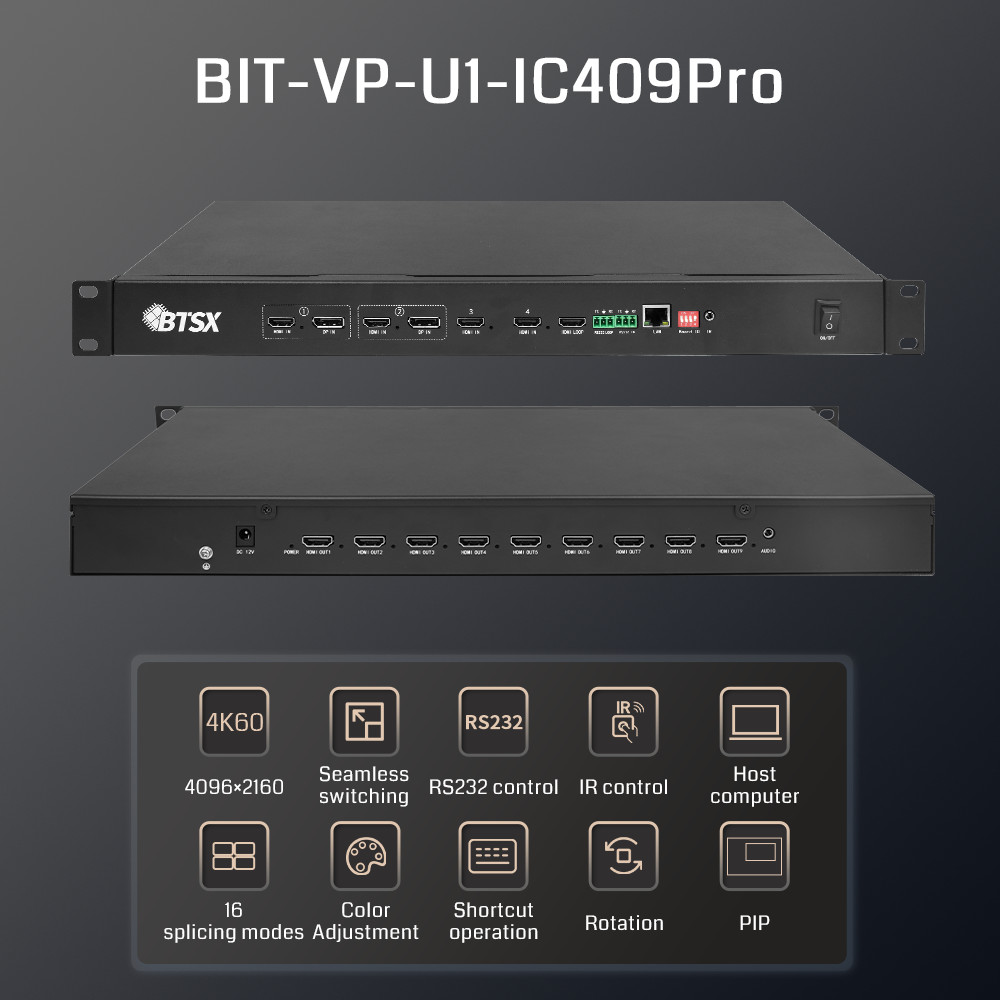 Bitvisus 4K Video Processor 3x3 3x4 3x5 3x6 Video Wall Controller 9 HDMI1.3