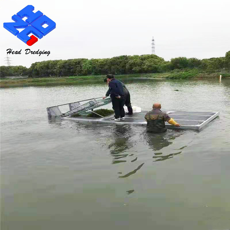 Lakes Cleaning Gasoline Engine Aquatic Weed Harvesting Boat 300-600mm Depth