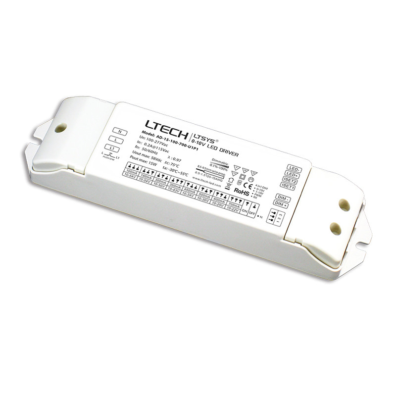 0-10V Dimmable Driver AC100-240V,150-900mA 25W Constant Current Power Driver