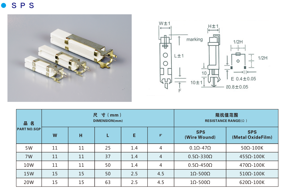RX27 Cement Resistor SPS Cement Resistance 0R To 150kR Ohm 2W 5W 7W 10W 15W 20W with Mounting Bracket
