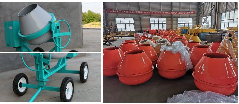 Mobile Electric Concrete Mixers Portable Cement Concrete Mixer Compact Structure