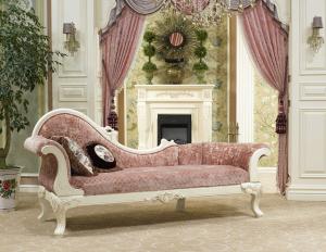 China Curved Rose Gold Luxury Chaise Lounge MDF Plywood Frame wholesale