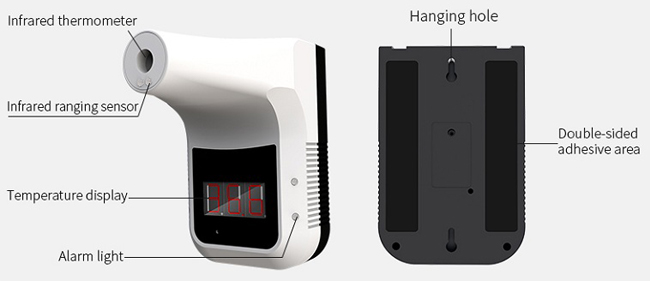 Wall Mounted Non Contact Infrared Thermometers With Alarm